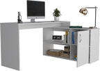 NicBex Kimberly-DW-00202-LWJ Home Office Desks, 59.64"x45.86"x30.11", White