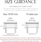 patdrea Designer Linen Vintage Table Cloth for Rectangle Table,Light Brown Durable French Floral Tablecloth,Decor Cover for Kitchen Dining,Christmas,Thanksgiving,Tea Party,55"x87"-Cudillero