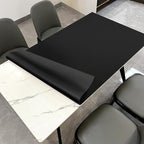 Table Pads - 32x60 Inch Waterproof Easy to Clean Can Conceal Flaws Protector The Table Top from Scratches Used for Dining (Black+Black 32x60)
