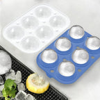 ROTTAY Ice Cube Trays (Set of 2), Sphere Ice Ball Maker with Lid & Large Square Ice Cube Maker for Whiskey, Cocktails and Homemade, Keep Drinks Chilled