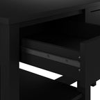 Bush Furniture Broadview 54W Computer Desk with Shelves in Classic Black| Personal Workstation Table and Storage for Home Office Workspace