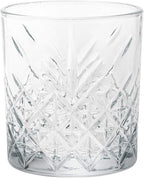 Restaurantware Timeless 12 Ounce Old Fashioned Glasses Set of 12 Etched Whiskey Glasses - Dishwasher-Safe Chip-Resistant Clear Glass Old Fashioned Glassware Lead-Free For Cocktails Or Beverages