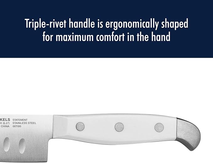 Henckels Statement 15-Pc Knife Set, Razor-Sharp, German Engineered, White | Informed by 100+ Years of Mastery. Dishwasher safe, Comfortable Grip Ideal for Everyday Cooking. High Quality Stainless Steel
