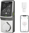 Lockly Secure Pro Wi-Fi Smart Door Lock, Keyless Entry with PIN Genie® Digital Keypad, 3D Biometric Fingerprint Sensor Front Door Lock Deadbolt, Voice Control & Auto Lock - Deadbolt Edition