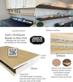 joelsantiques - 30 Inch Wooden Floating Shelves for Wall - 30x6x2 in - Made of Natural Wood - Long Heavy Duty Rustic Wall Shelves for Bedroom - Perfect for Living Room, Kitchen - Medium Brown
