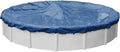 Robelle 18 ft Industrial Blue Winter Pool Cover for Above Ground Pools, 4 ft Overlap (22 ft Cover Size), Solid 14 x 12 Scrim, 4.5 oz/yd2, 20-Year Warranty, Style: 2018-4