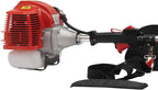 2 Cycle Weed Wacker Gas Powered Grass Trimmer, 2 in 1 43CC Straight Shaft String Trimmer Weed Eater, Air-Cooled Gasoline Brush Cutter Lawn Edger with 2 Blade Heads for Weeds & Grass Cutting