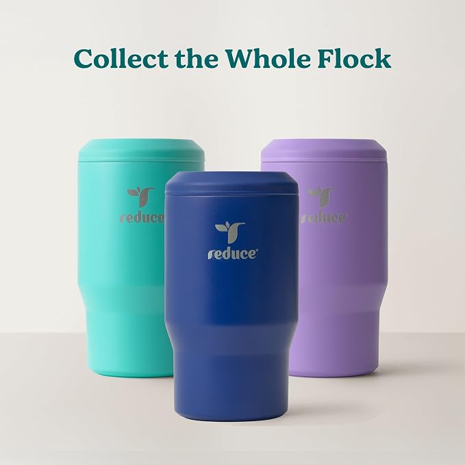 Reduce 4-in-1 Drink Cooler - Versatile Can & Bottle Holder with Vacuum Insulation - Keeps Drinks Cold Up to 4 Hours - Includes Bottle Opener - Fits Cupholders & Dishwasher Safe - 14oz - Big Green