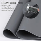 Extra Large Silicone Mat, 31.5x16.9 Large Silicon Placemats for Kids, Heat Resistant Matt for Kitchen Counter Non-Stick Table Mat for Dough and Pastry, Silicone Craft Mat for Kids, Dark Gray