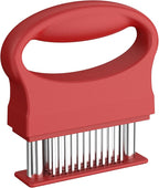Meat Tenderizer Tool with 48 Stainless Steel Blades, Heavy-Duty Needle Tenderizer for Steak, Beef, Pork & Chicken, Kitchen Cooking Gadgets Tools Red
