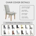 Promindfly Dining Chair Covers, 3D Jacquard Fabric Chair Covers for Dining Room, Anti-Scratch Chair Covers Set of 6, Stretch Washable Dining Chair Covers for Kitchen, Hotel