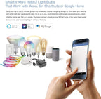 Feit Electric OM60/927CA/AG 60W Equivalent WiFi Dimmable, No Hub Required, Alexa Google Assistant A19 Smart LED Light Bulb, 4.4" H x 2.3" D, 2700K Soft White