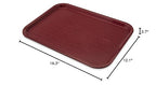 Carlisle FoodService Products CT121661 Café Standard Cafeteria / Fast Food Tray, 12" x 16", Burgundy