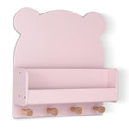 Delta Children babyGap Graham 4-in-1 Convertible Crib with Storage Drawer + Brannan Bear Bookcase with Bins + Brannan Bear Wall Shelf with 4 Hooks, Blush Pink/Dark Pink (Bundle)