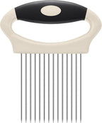 Large Onion Slicer Holder, Stainless Steel Onion Holder for Slicing, Onion Cutter Vegetable Chopper Tool with 14 Sharp Prongs for Slicing of Potato Avocados & Meat, Cooking Gadgets Tool for Fruit Prep
