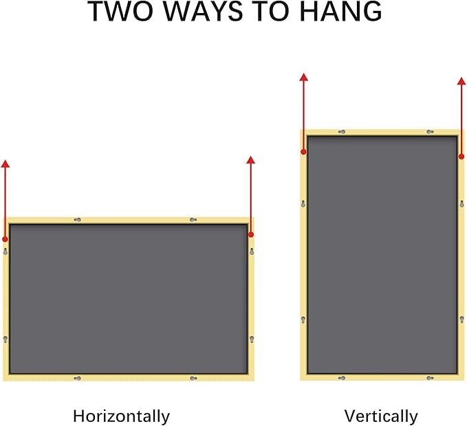 30x40In Gold Bathroom Mirror for Wall, Brushed Gold Rectangle Mirrors with Metal Frame, Bathroom Rectangular Mirror Modern Wall Mirror for Bedroom Living Room, Hangs Horizontal or Vertical