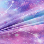 Holawakaka Tie Dye Constellation Print Ombre Comforter Set Full Size Girls Boys Gradient Galaxy Bedding Set (Purple,Full)