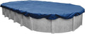 Pool Mate 12 x 21 ft Extra-Strength Blue Winter Oval Pool Cover for Above Ground Pools, 4 ft Overlap (16 x 25 ft Cover Size), Solid 12 x 12 Scrim, 3.7 oz/yd2, 15-Year Warranty, Style: 271221-4PMA