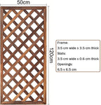 Zfmnoyev Outside Wooden Decorative Fences, Courtyard Edge Fence Board, Decorative Garden Trellis for Climbing Plants, Standing Decorative Privacy Fence Panels for Deck Patio Balcony(50x120cm)