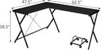 NicBex Kimberly-DW-00049-LWJ Home Office Desks, 62.5"x47.5"x28.5", Black