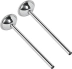 2-Pack 10mm Stainless Steel Sausage Stuffing Tubes for #5 Sausage Stuffer | Fit to Homemade Snack Sticks & Breakfast Links, Slim Sausage Stuffing Horn，For Manual/Electric Meat Sausage Stuffer