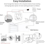 LoraTap Smart WiFi Garage Door Opener Controller, Wireless Remote Control Switch Timer Open/Close Monitor, Smart Life App Control, Voice Control, Works with Alexa and Google Home, No Hub Required