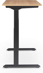 Serta Creativity Electric Height Adjustable Desk, 47" Inch Wood Desktop Sit Stand Table for Office, Work from Home Furniture, Easy to Assemble, Light Brown