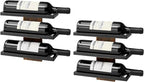 Hoctieon 3-Tier Wall Mount Wine Rack Set (6 Bottles), Wall Mounted Wine Bottle Racks for Display and Storage, Hanging Bottle Holder, for Living Room, Dining Room, Bar, Wine Cellar, Rustic Brown