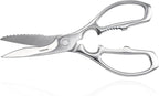 TONMA Kitchen Shears, Made in Japan, Heavy-Duty Stainless Steel, TK-3 | 4 mm Extra-Thick Blades, Japanese All-Purpose Kitchen Scissors for Food, Poultry & Seafood, Satin Finish, Dishwasher Safe