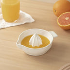 Ceramic Lemon Juicer Reamer Manual Citrus Lime Hand Squeezer Bowl Handheld | with Handle and Pour Spout, Easy to Use and Clean, Dishwasher Safe