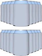 PartyPrints 100 Pack Frost Blank Can Cooler Sleeves, Customizable Bulk Insulated Foam for Beer, Collapsible Plain Drink Holder, Cold Soda Insulator, 12oz Regular, 16oz Tall Cans