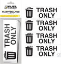 Trash Only Sticker for Trash Can, Garbage Can - 3-5 Year Indoor/Outdoor Rated - Heavy Duty, Weather Proof, Ultra Durable - USA Made (6x2 inch), 20 Labels