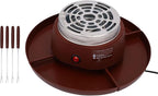 2 in 1 Electric Smores Maker, Tabletop Roaster and Chocolate Fondue Pot with 4 Roasting Forks and Detachable Trays, for Indoor Family Gatherings and Dessert (US Plug 110V)