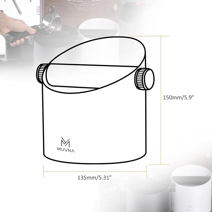 Espresso Knock Box Large Capacity - 15 Pucks Coffee Knock Box with Barista Towels, Removable Knock Bar & Non-Slip Base, Anti-Splash Steel Coffee Puck Bin for Home, Espresso Accessories, Black