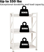 Small Bookshelf for Small Spaces,Modern 3 Tier Bookcase Night Stand, Narrow Book Shelf Organizer, Small Shelf Open Display Rack for Bedroom, Living Room, Home Office(White)