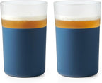 Rabbit Freezable Beer Glass Set of 2 with Cooling Gel Packs and Silicone Sleeves - Slate, Insulated Freezer Beer Glasses That Keep Beer Cold for Hours