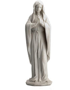 Veronese Design 11 3/4 Inch Virgin Mary The Blessed Mother Resin Statue Marble White Finish