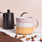 Bosmarlin Large Ceramic Coffee Mug, Big Tea Cup, 7 Colors to Choose, 21 Oz, Dishwasher and Microwave Safe, 1 PCS (Yellow)