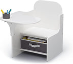 Delta Children MySize Chair Desk With Storage Bin, Bianca White