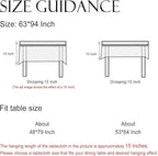 ISAENNE Designer Vintage Linen Elegant Long Tablecloth Rectangle,Chinoiserie Floral Table Cloth,Anti-Wrinkle Decor Table Cover for Dining Thanksgiving Kitchen Christmas,63"*94"-Segerman B