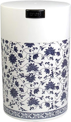 Coffeevac 1LB – Patented Airtight Container | Multi-use Vacuum Container Works as Smell Proof Containers for Ground Coffee and Coffee Bean Containers. White Floral