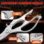 Stainless Steel Poultry Shears, Hardened Blades, Safety Lock | Heavy Duty Kitchen Shears for Food with Nutcracker and Fish Descaler; Spring-Loaded to Cut Chicken, Turkey, Meat and Bone