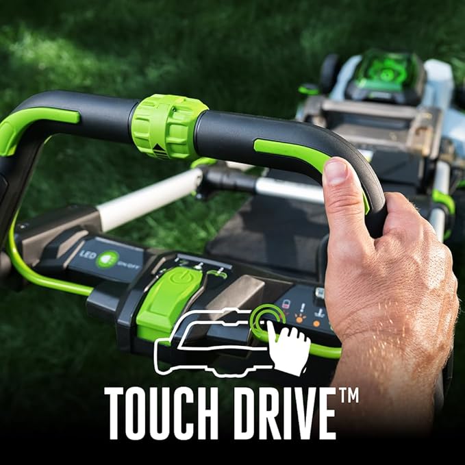 EGO POWER+ Electric Lawn Mower, Self-Propelled Cordless with Touch Drive, Includes (2) 56V 4.0Ah Batteries and Rapid Charger – LM2122SP-2