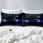 Erosebridal Teens Race Car Comforter Set Twin Size, Kids Cool Speed Racing Car Quilt Set, Extreme Sport Bedding Set for Boys Youth Adult Bedroom, Black Automobile Quilted Duvet for Bedroom