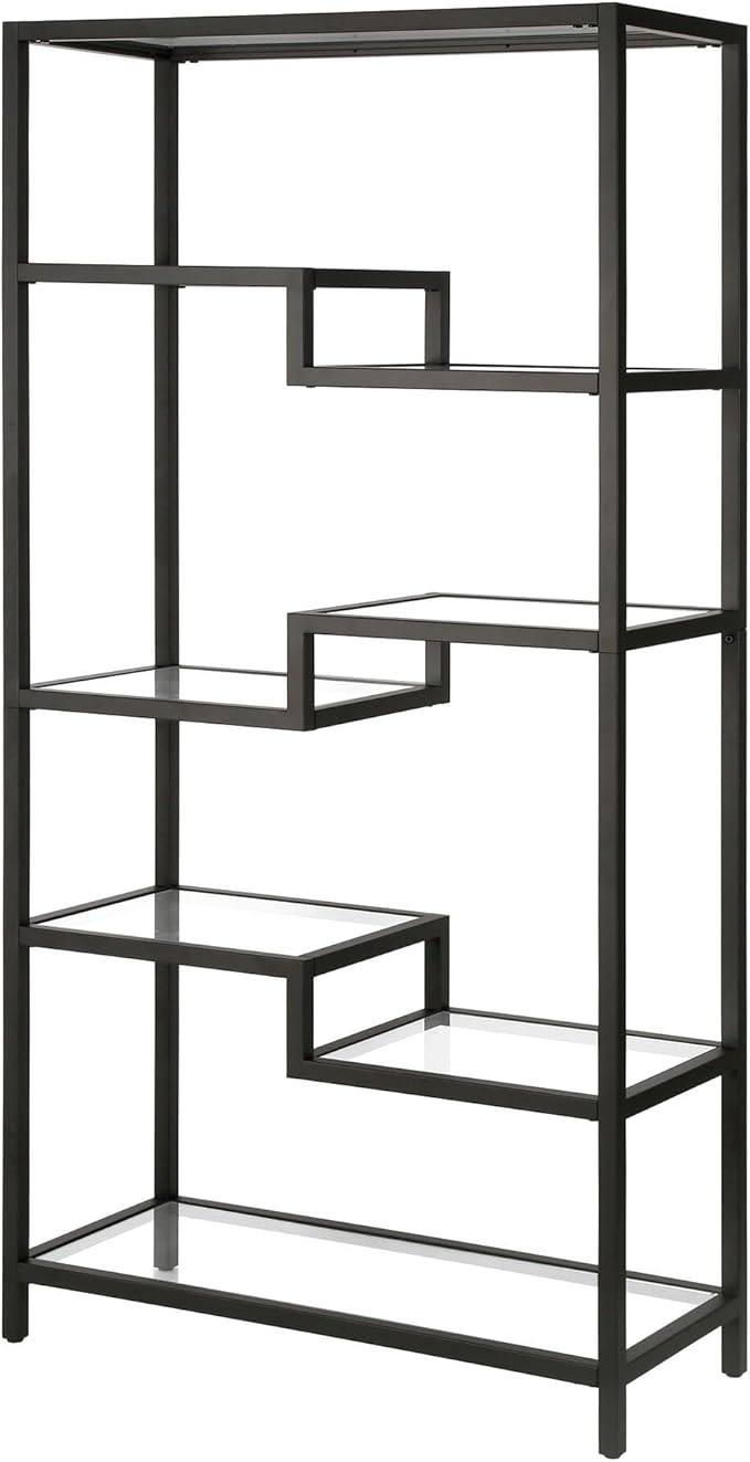 Johann 68'' Tall, Rectangular 8 shelves Bookcase in Satin Nickel