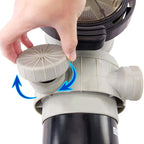 Rx Clear Dorado 2 HP Dual Port Pump | Above-Ground Swimming Pool Pump | 115V 12 Amps | See-Through Strainer Cover | Energy Efficient | Low Maintenance