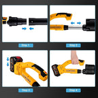 Leaf Blower Cordless with 2X 4.0Ah Batteries Powered, 150 MPH, 5 Variable Speed, Lightweight Electric Leaf Blower for Lawn Care, Snow, Gifts, Garage, Rooftop