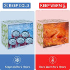 1-Pack Insulated Reusable Grocery Shopping Bags, X-Large Insulated Food/Pizza Delivery Bag for Delivery Drivers, Commercial Food Warmers, Tote Cooler/Thermal Bags