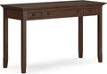 SIMPLIHOME Amherst SOLID WOOD Transitional 54 Inch Wide Desk in Russet Brown, For the Office Desk, Writing Table, Workstation and Study Table
