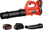 21V Cordless Leaf Blower, 350CFM 150MPH Electric Leaf Blower (4.0Ah Battery & Charger Included), 6 Variable Speeds, Lightweight for Lawn Care, Snow, Yard, Debris and Dust